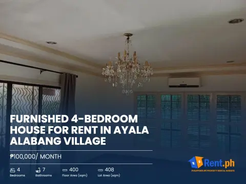 Furnished 4-Bedroom House for Rent in Ayala Alabang Village