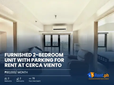 Furnished 2-Bedroom Unit with Parking for Rent at Cerca Viento