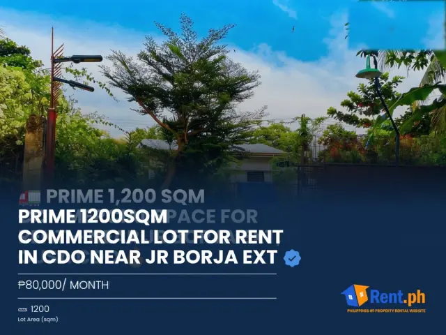 Prime 1200sqm Commercial Lot For Rent in CDO near JR Borja Ext - Secondary Image