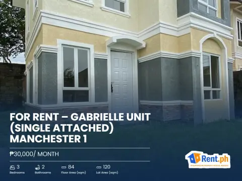 FOR RENT – Gabrielle Unit (Single Attached) Manchester 1