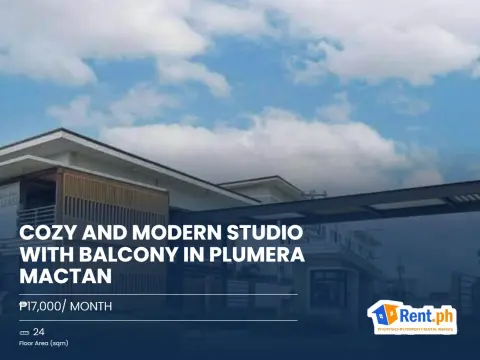 Cozy and Modern Studio with balcony in Plumera Mactan