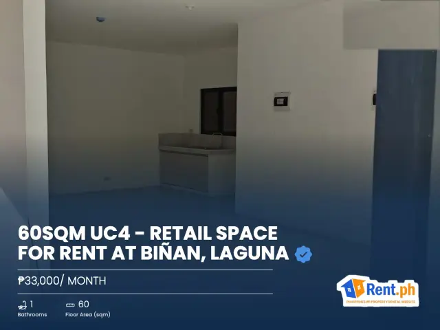 60sqm UC4 - Retail Space For Rent at Biñan, Laguna - Secondary Image