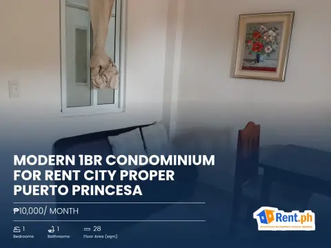 Modern 1BR Condominium For Rent city proper Puerto Princesa