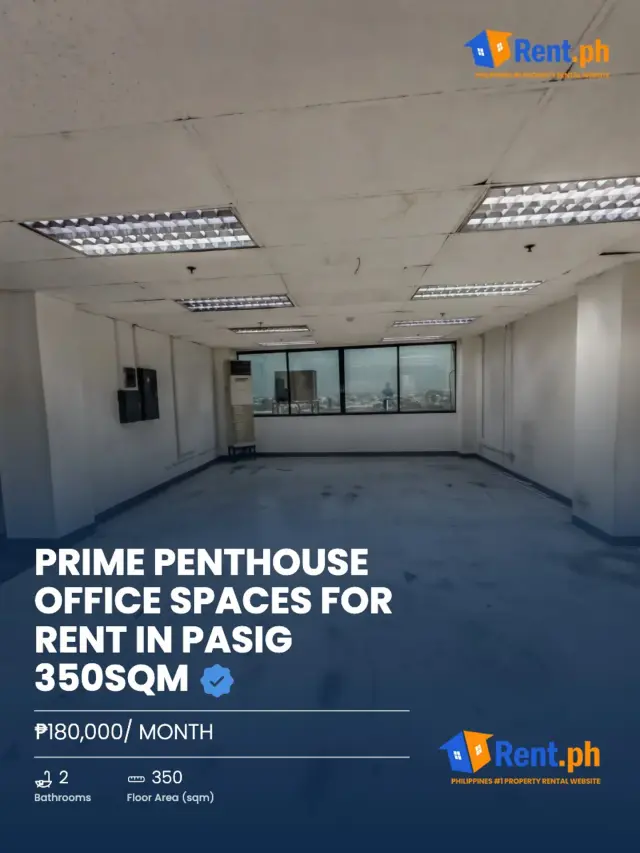 Prime Penthouse Office Spaces For Rent in Pasig 350sqm - Secondary Image