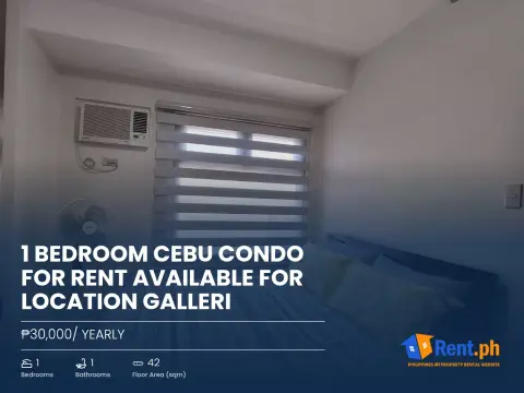 1 BEDROOM CEBU CONDO FOR RENT AVAILABLE FOR LOCATION GALLERI