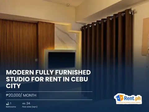 Modern Fully Furnished Studio For Rent in Cebu City