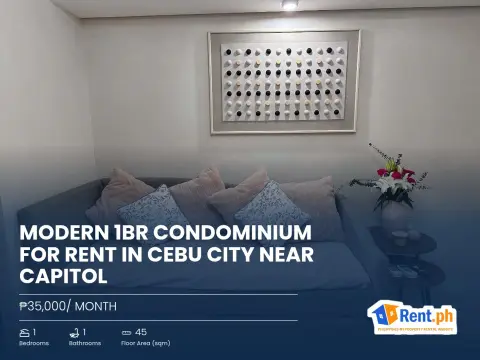 Modern 1BR Condominium For Rent in Cebu City near Capitol