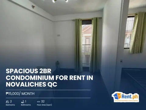 Spacious 2BR Condominium For Rent in Novaliches QC