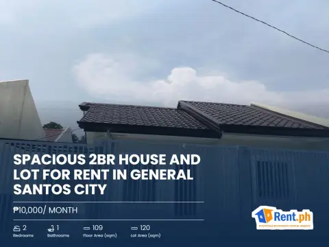 Spacious 2BR House and Lot For Rent in General Santos City