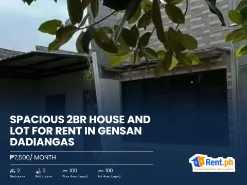 Spacious 2BR House and Lot For Rent in Gensan Dadiangas