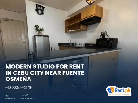 Modern Studio For Rent in Cebu City near Fuente OsmeƱa