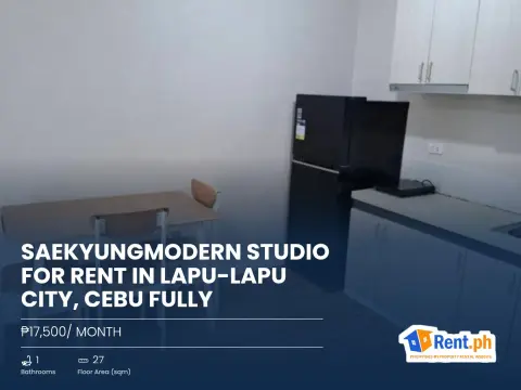SaekyungModern Studio For Rent in Lapu-Lapu City, Cebu Fully