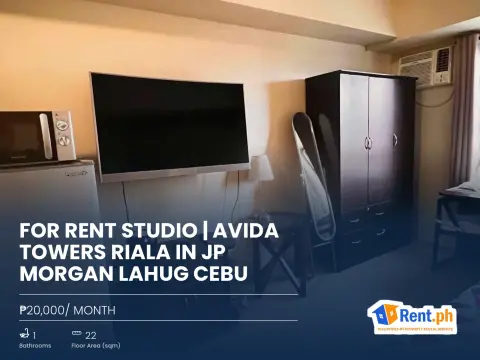 For Rent Studio | Avida Towers Riala in JP Morgan Lahug Cebu