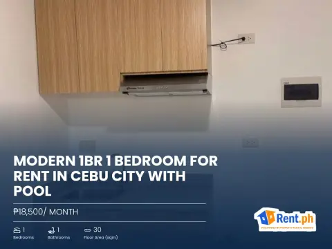 Modern 1BR 1 Bedroom For Rent in Cebu City with Pool