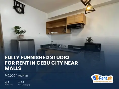 Fully Furnished Studio For Rent in Cebu City near Malls