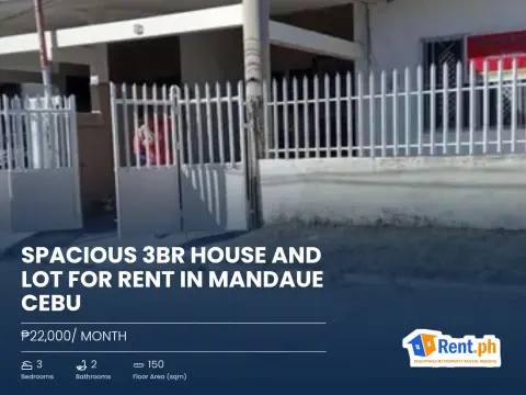 Spacious 3BR House and Lot For Rent in Mandaue Cebu