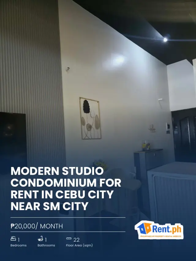 Modern studio Condominium For Rent in Cebu City near SM City - Secondary Image