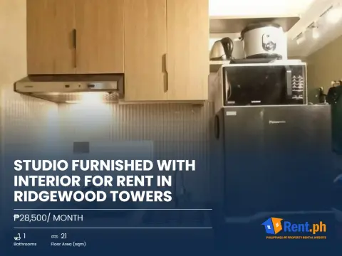 studio-furnished-with-interior-for-rent-in-ridgewood-towers-for-rent