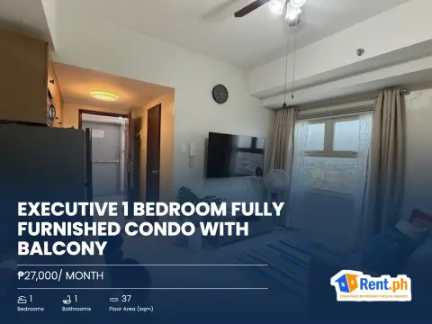 Executive 1 Bedroom Fully Furnished Condo with balcony