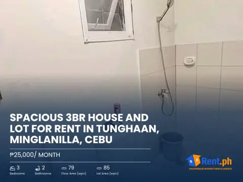 Spacious 3BR House and Lot For Rent in Tunghaan, Minglanilla, Cebu