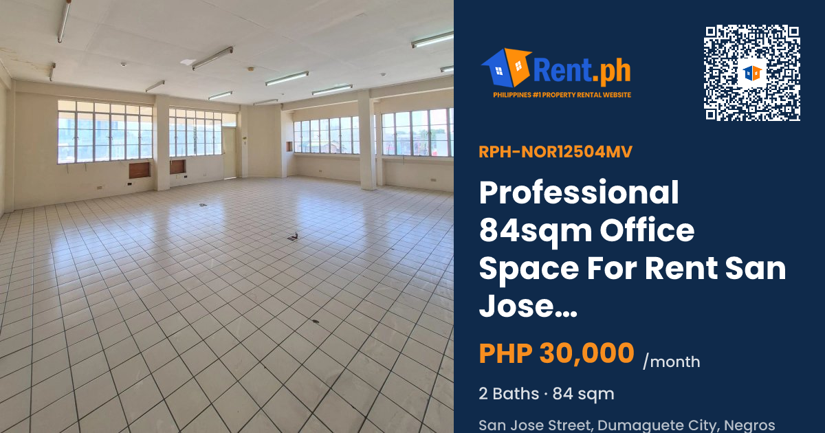 Professional 84sqm Office Space For Rent San Jose St Dumaguete